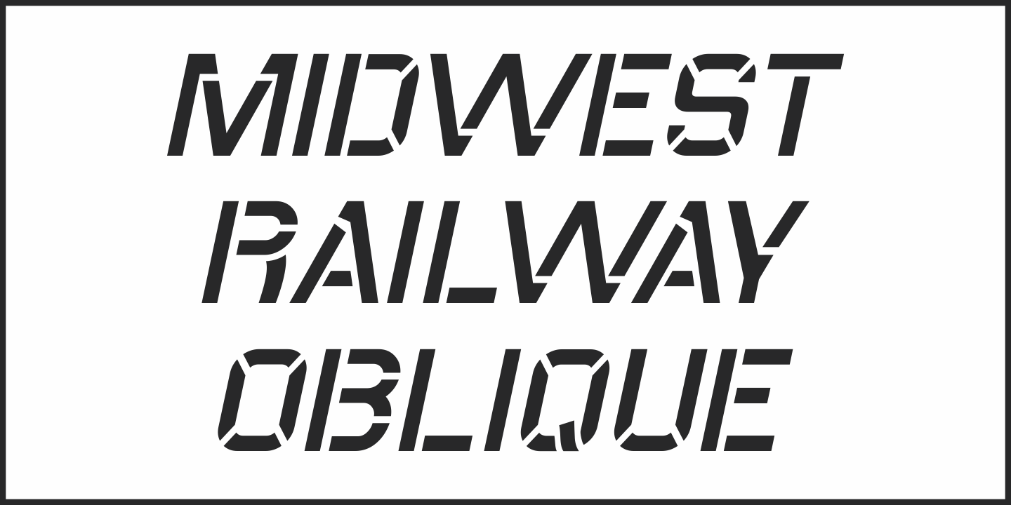 Ejemplo de fuente Midwest Railway JNL #3